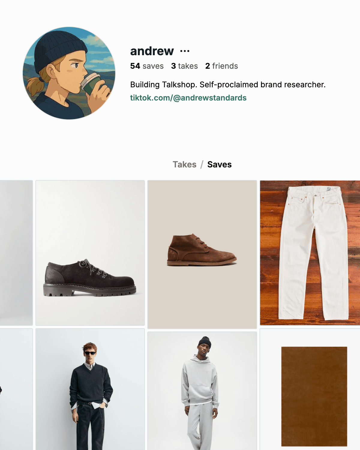 Talkshop profile collection